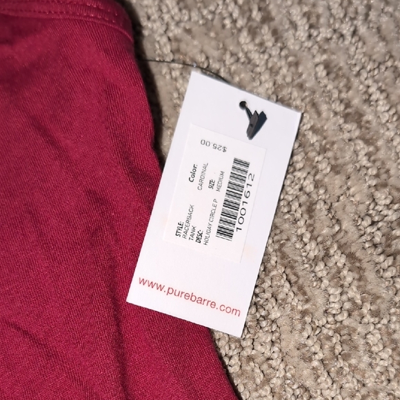 NWT Pure Barre Burgundy Tank Top - Picture 2 of 4